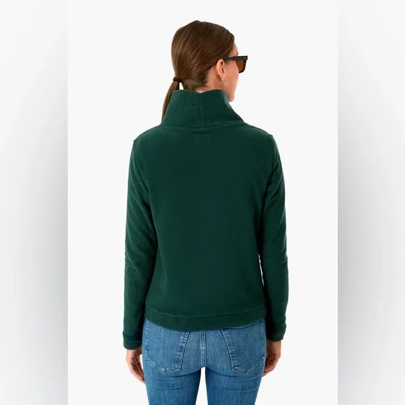 Dudley Stephens Park Slope Fleece Long Sleeve Stand Up Collar Green Size M - Picture 2 of 12